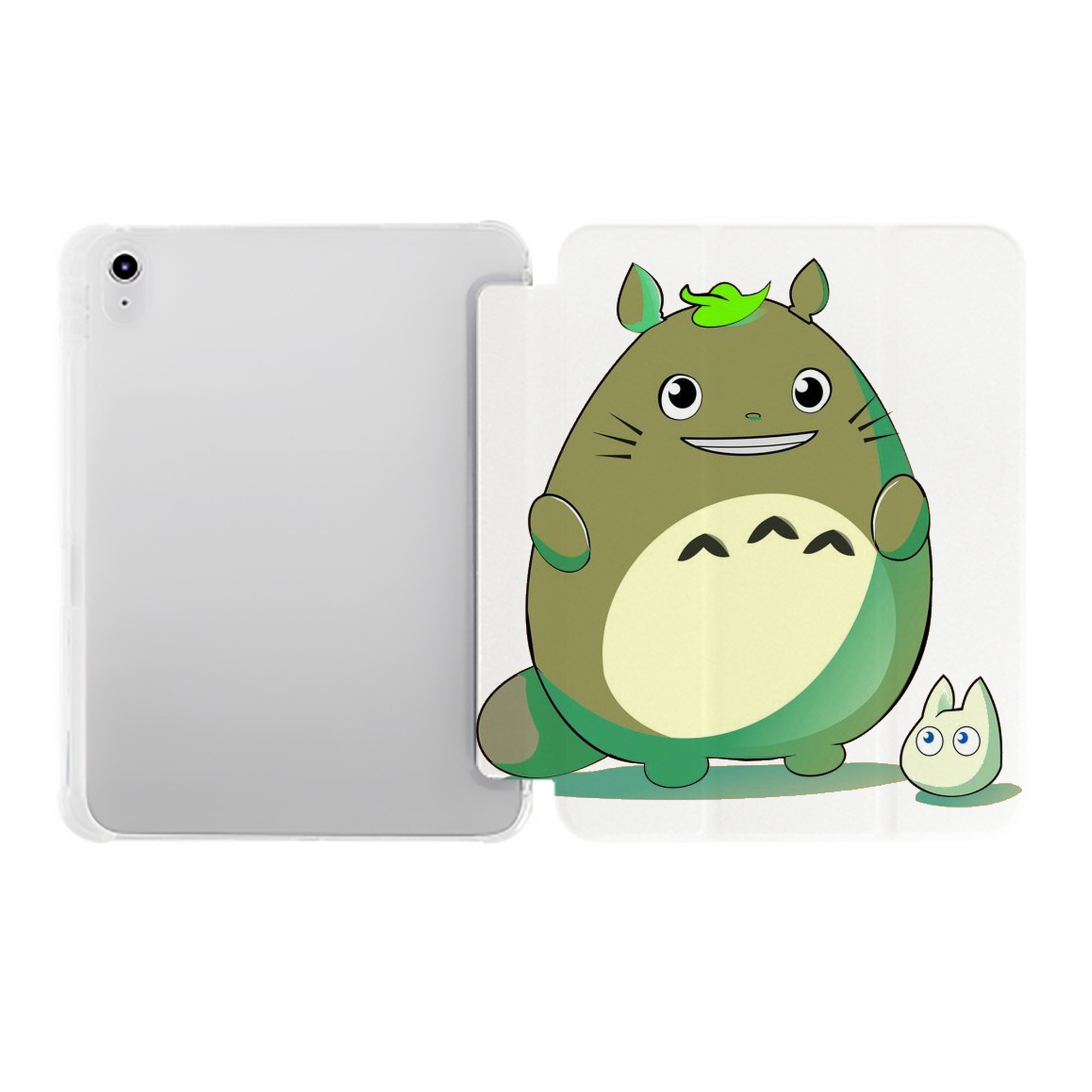 （画像用） となりのトトロ 草壁メイ 草壁サツキ My Neighbor Totoro Satsuki Kusakabe Mei Kusakabe IPad ケース ペン収納付き 三つ折りスタンド PUレザー×シリコン 対応機種9.5/10.5/10.9インチ